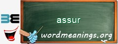 WordMeaning blackboard for assur